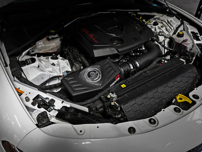 Momentum GT Cold Air Intake System w/ Pro Dry S Filter Alfa Romeo Giulia 17-26 L4-2.0L (t) aFe Power-6