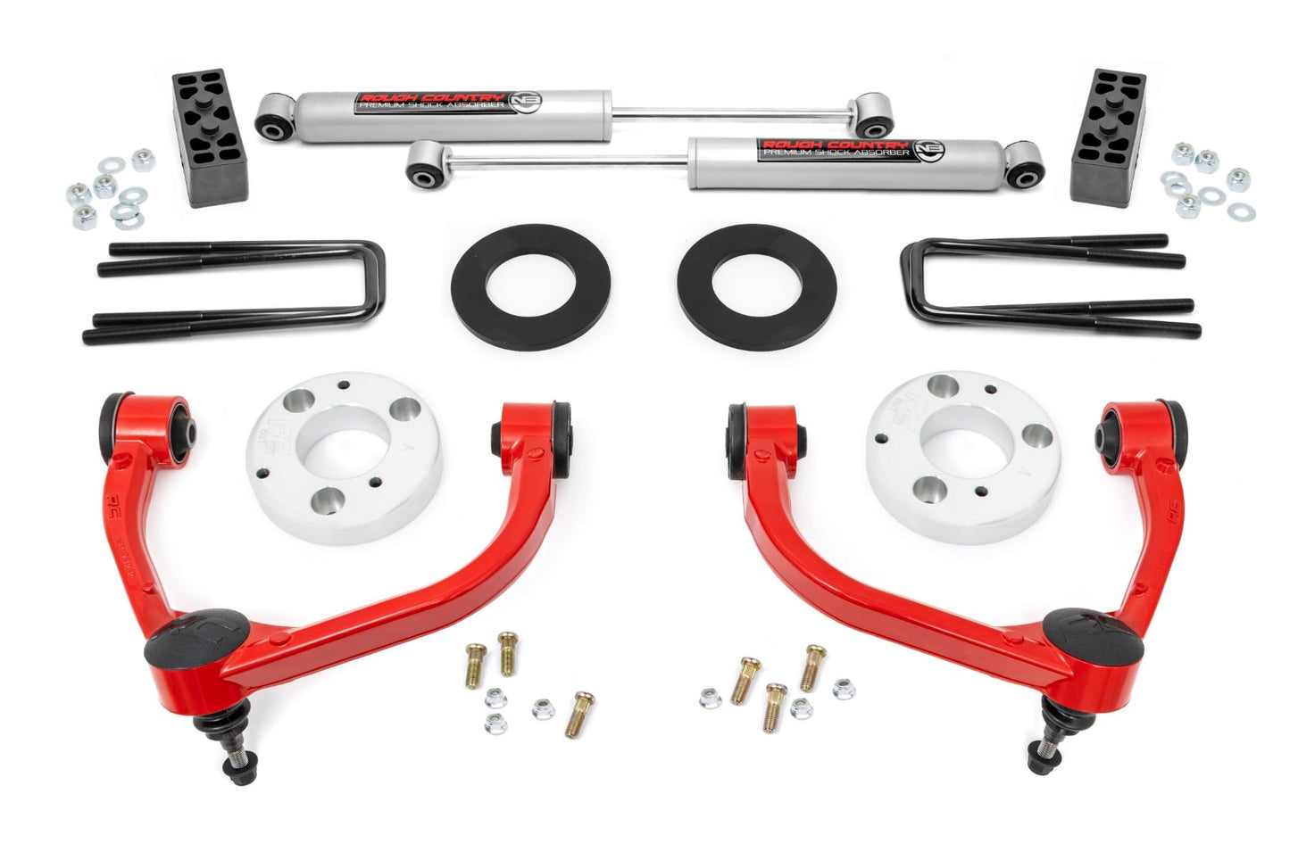 3 Inch Lift Kit Red Ford F-150 4WD (2009-2013) Rough Country