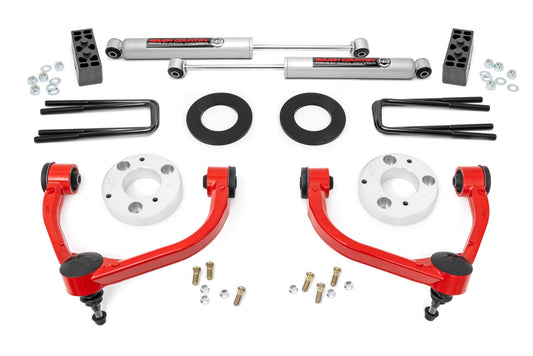 3 Inch Lift Kit Red Ford F-150 4WD (2009-2013) Rough Country