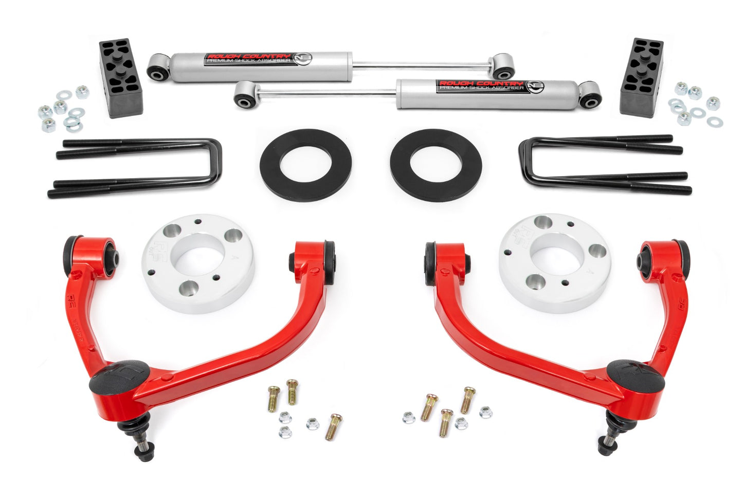 3 Inch Lift Kit Red Ford F-150 4WD (2014-2020) Rough Country