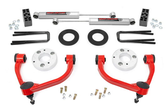 3 Inch Lift Kit Red Ford F-150 4WD (2014-2020) Rough Country