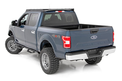 Roof Rack FR & RR 40 Inch Single Row Black LEDs Ford F-150 2WD/4WD (15-18) Rough Country-3