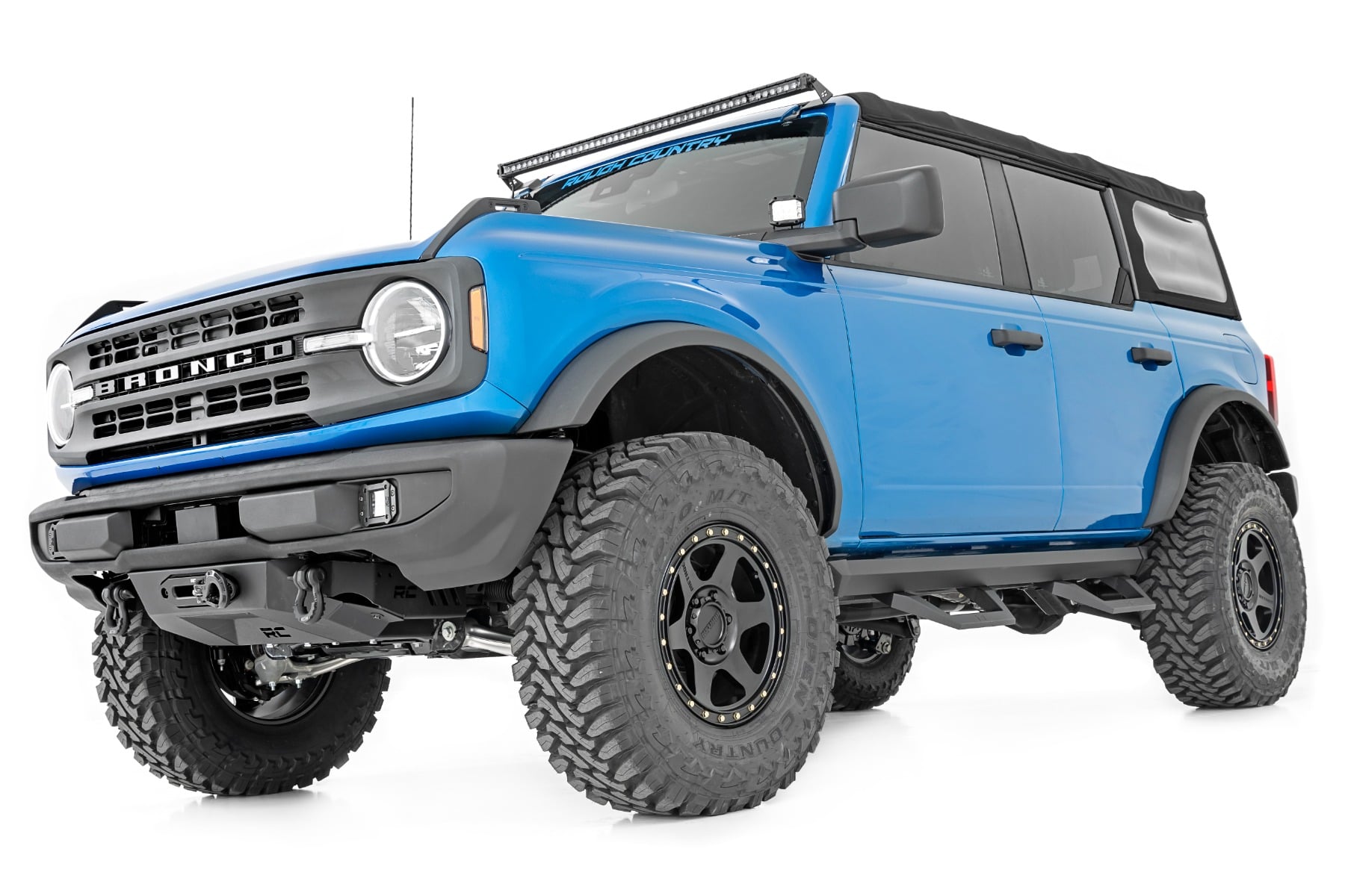 SRX2 Adjustable Aluminum Step Ford Bronco 4WD (2021-2025) Rough Country-1