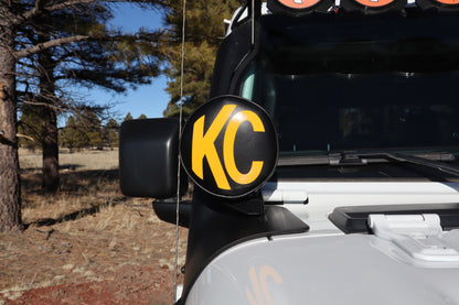 Cover 6 Inch KC Vinyl Black Yellow Pair KC Hilites-3