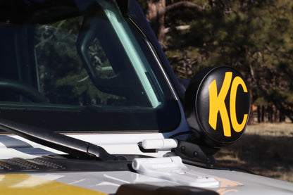 Cover 6 Inch KC Vinyl Black Yellow Pair KC Hilites-4