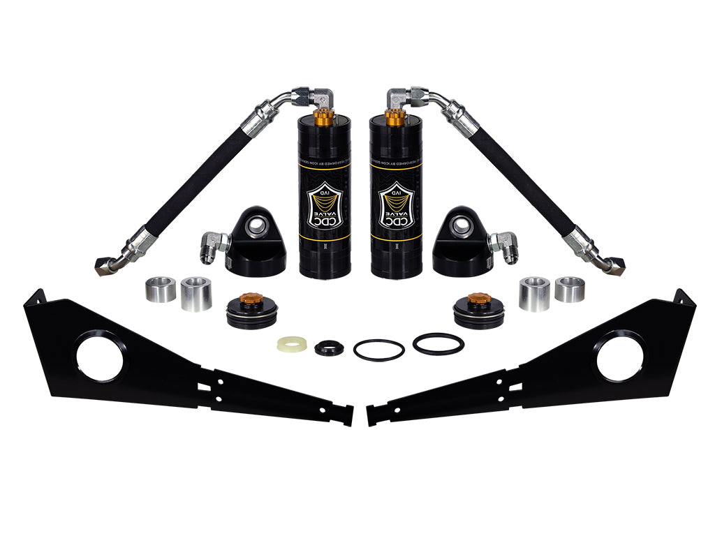 2005-2023 Toyota Tacoma/2007-2014 FJ Cruiser/2003-2024 4Runner Front Coilover Reservoir W/CDCV Upgrade Kit W/ Seals Pair ICON Vehicle Dynamics