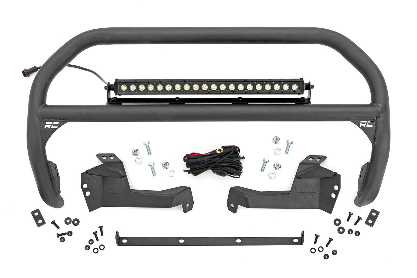 Nudge Bar 20 Inch Black Single Row LED Ford Bronco Sport 4WD (2021-2024) Rough Country