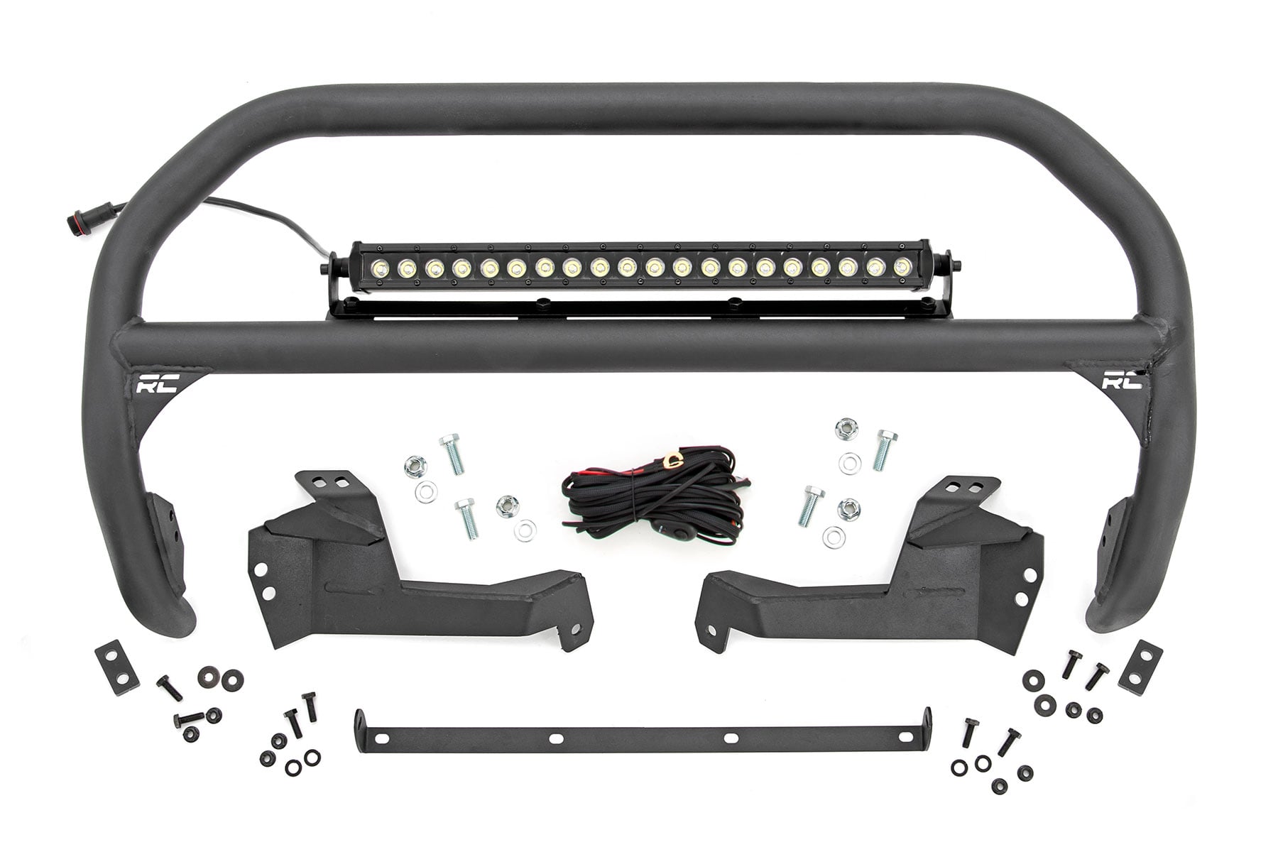 Nudge Bar 20 Inch Black Single Row LED Ford Bronco Sport 4WD (2021-2024) Rough Country