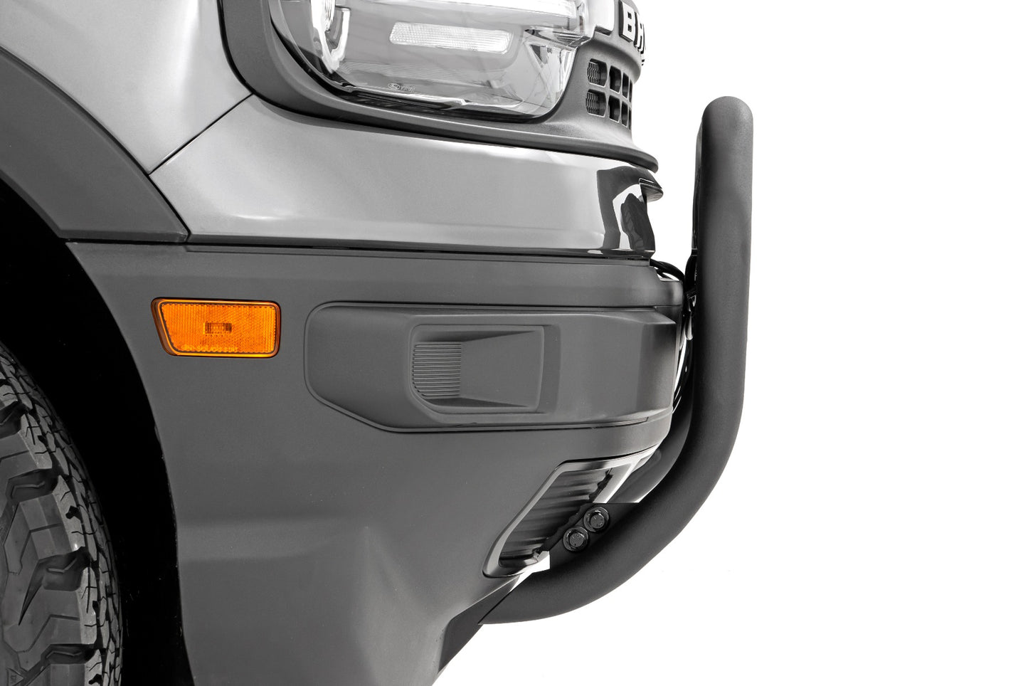 Rough Country Nudge Bar 20 Inch Black Series w/ White DRL Single Row LED 21-Up Ford Bronco Sport Rough Country