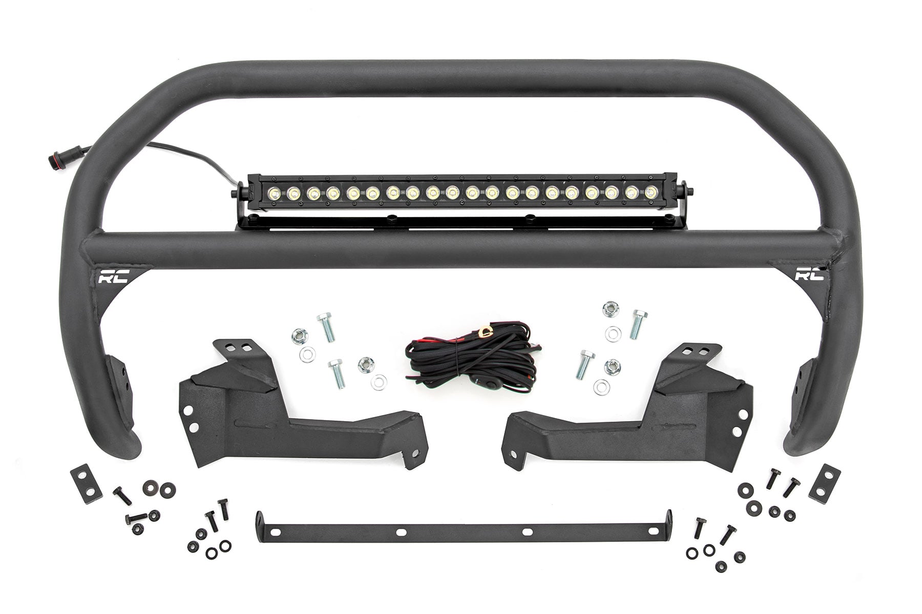 Nudge Bar 20 Inch Black DRL Single Row LED Ford Bronco Sport 4WD (21-24) Rough Country