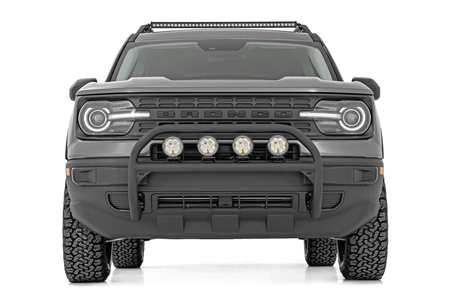 Nudge Bar 4 Inch Round Led (x4) Ford Bronco Sport 4WD (2021-2024) Rough Country-2