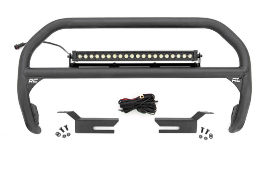 Rough Country Nudge Bar 20 Inch Black Series DRL Single Row LED 21-Up Ford Bronco 4WD Rough Country
