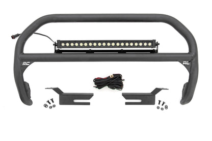 Nudge Bar 20 Inch Black DRL Single Row LED Ford Bronco 4WD (2021-2025) Rough Country