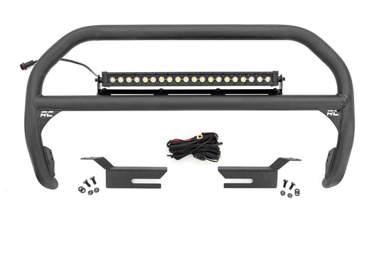 Nudge Bar 20 Inch Black DRL Single Row LED Ford Bronco 4WD (2021-2025) Rough Country