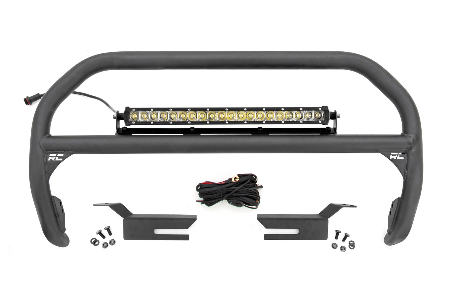 Rough Country Nudge Bar 20 Inch Chrome Series Single Row LED 21-Up Ford Bronco 4WD Rough Country