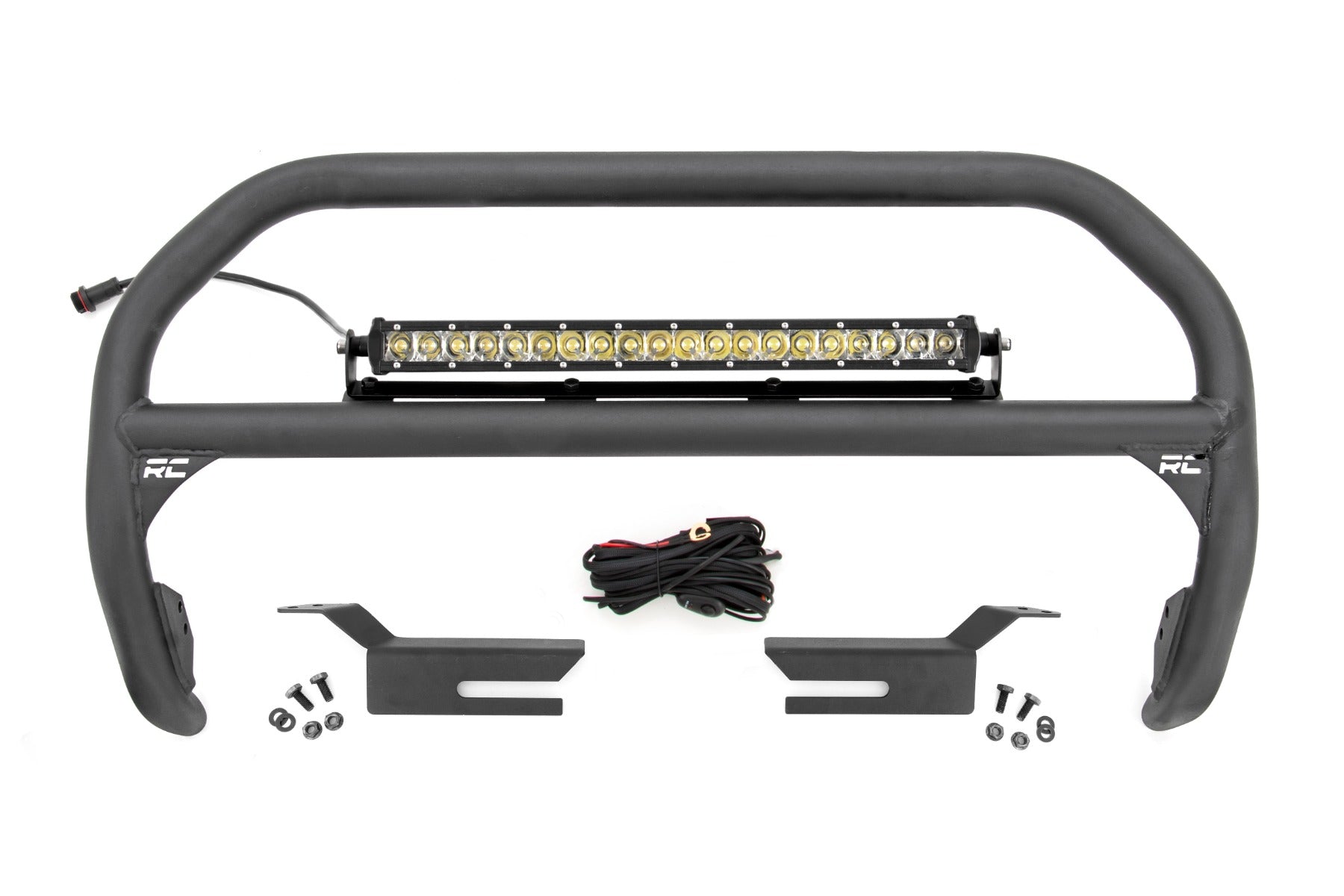 Rough Country Nudge Bar 20 Inch Chrome Series Single Row LED 21-Up Ford Bronco 4WD Rough Country