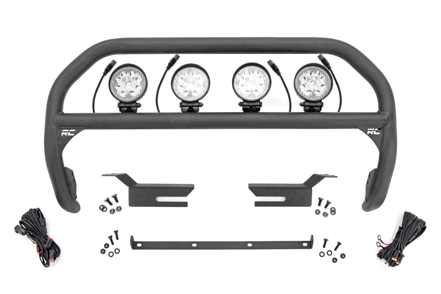 Rough Country Nudge Bar 4 Inch Round Led (x4) 21-Up Ford Bronco 4WD Rough Country