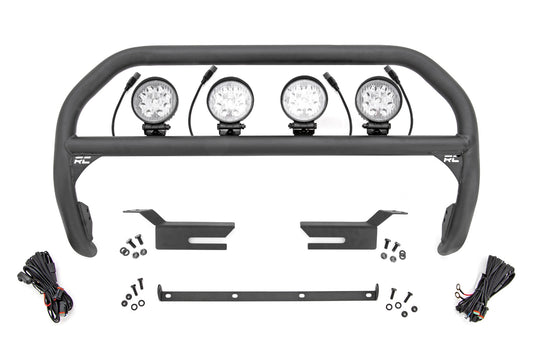 Nudge Bar 4 Inch Round Led (x4) Ford Bronco 4WD (2021-2025) Rough Country