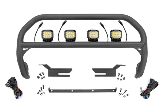 Rough Country Nudge Bar 3 Inch Osram Wide Angle Led (x4) 21-Up Ford Bronco 4WD Rough Country