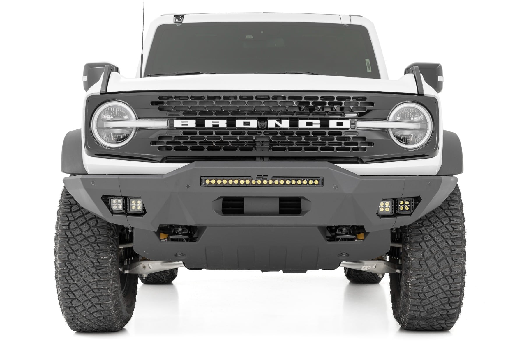 Front Bumper Modular Full Wings DRL Ford Bronco 4WD (2021-2025) Rough Country-1