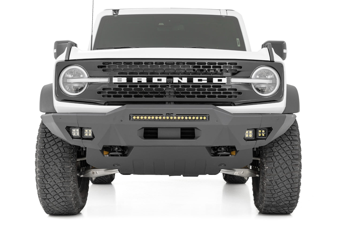 Front Bumper Modular Full Wings Amber DRL Ford Bronco 4WD (2021-2025) Rough Country-1