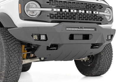 Front Bumper Modular Full Wings Flood Fog Ford Bronco 4WD (21-25) Rough Country-4