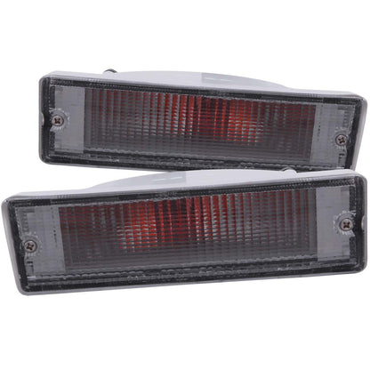 Euro Parking Lights Clear Lens Chrome Housing Pair Nissan D21 1986-1994, Nissan Pathfinder 1987-1995, Nissan Pickup 1995-1997 AnzoUSA