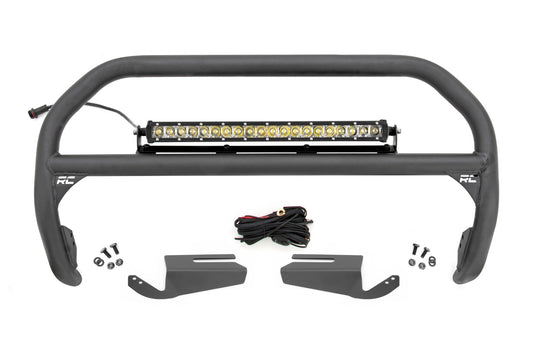 Nudge Bar 20 Inch Chrome Single Row LED OE Modular Steel Ford Bronco (21-25) Rough Country