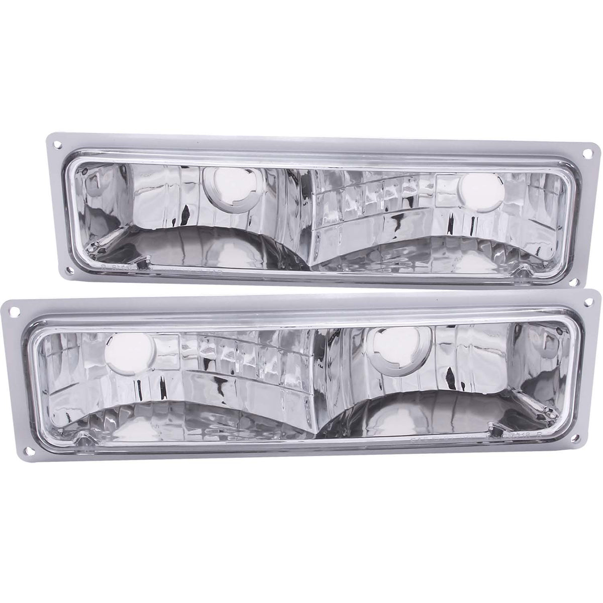 Euro Clear Lens Chrome Housing Pair Chevy/GMC Trucks/SUVs 1988-2000 AnzoUSA