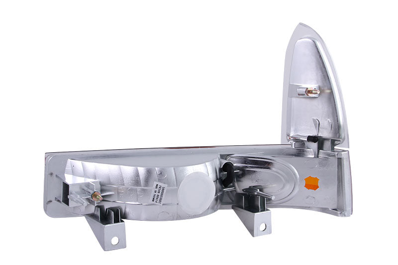 Euro Clear Lens Chrome Housing Amber Reflector Pair Ford Excursion 2000-2004, Ford F-250/F-350/F-450/F-550 Super Duty 1999-2004 AnzoUSA-1