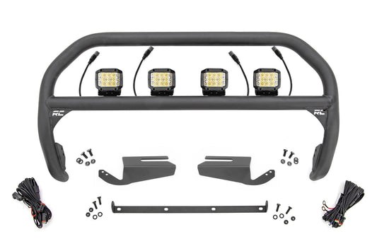 Nudge Bar 3 Inch Wide Angle Led (x4) Oe Modular Steel Ford Bronco (21-25) Rough Country