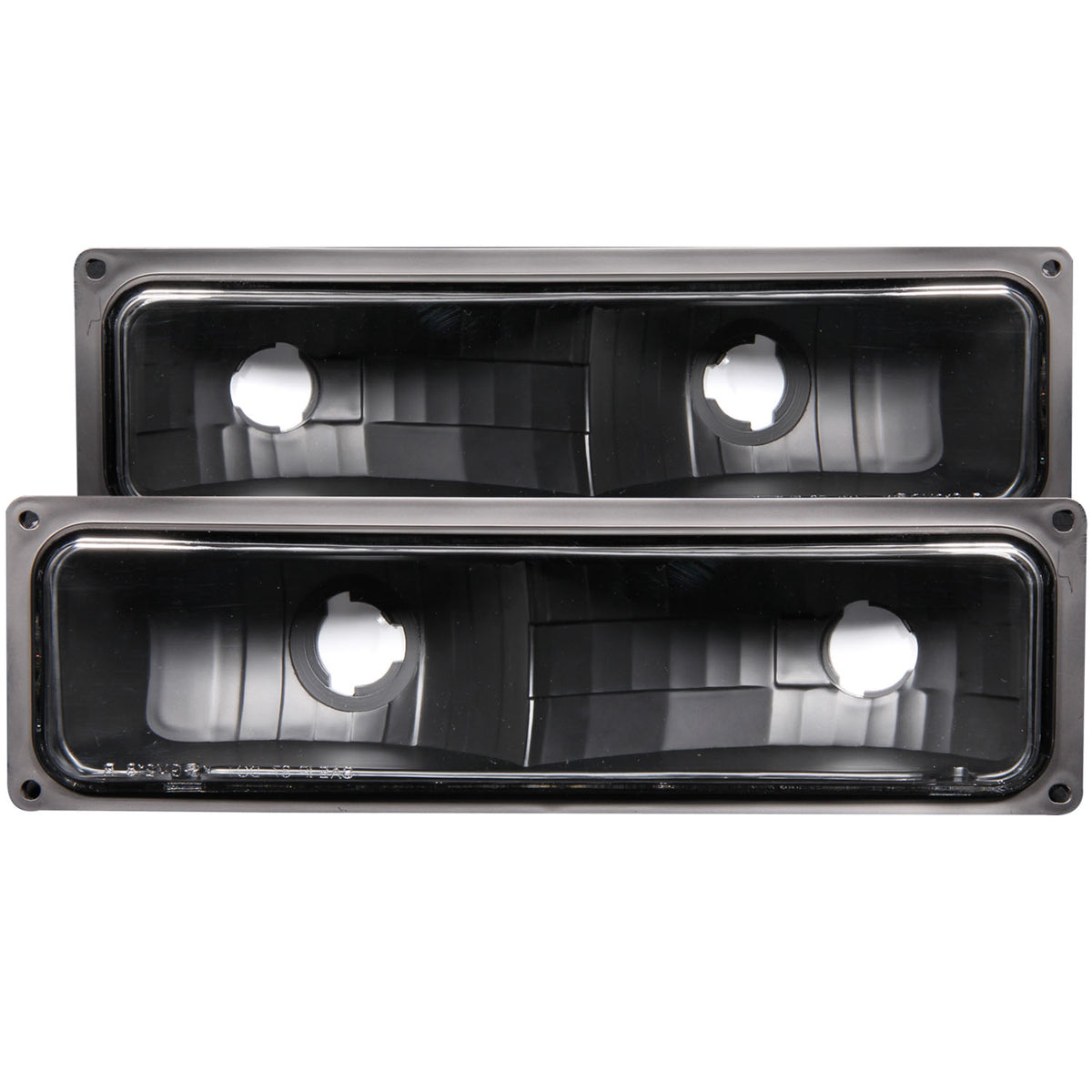 Euro Clear Lens Black Housing Pair Chevy/GMC Trucks/SUVs 1988-2000 AnzoUSA