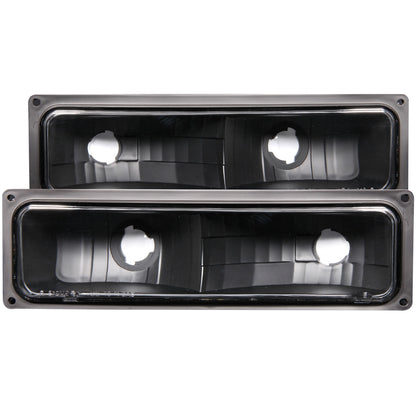 Euro Clear Lens Black Housing Pair Chevy/GMC Trucks/SUVs 1988-2000 AnzoUSA
