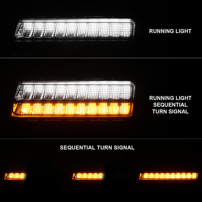 Turn Signal Light Assembly Chrome Housing Smoke Lens Sequential Signal Pair For High Configured, LED Type Jeep Gladiator 2020-2025, Jeep Wrangler 2018-2025 AnzoUSA-1