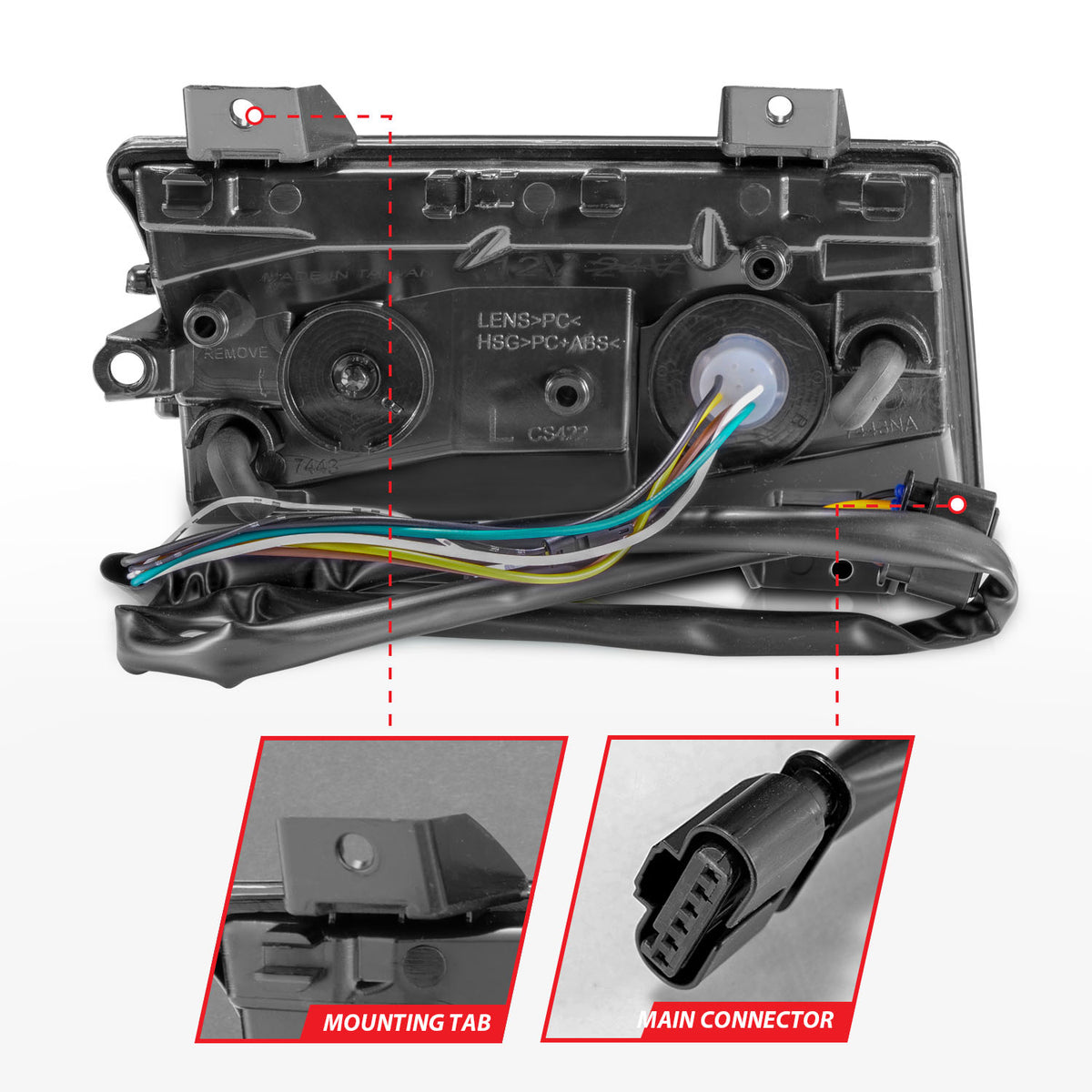 Turn Signal Light Assembly Chrome Housing Smoke Lens Sequential Signal Pair For High Configured, LED Type Jeep Gladiator 2020-2025, Jeep Wrangler 2018-2025 AnzoUSA-4