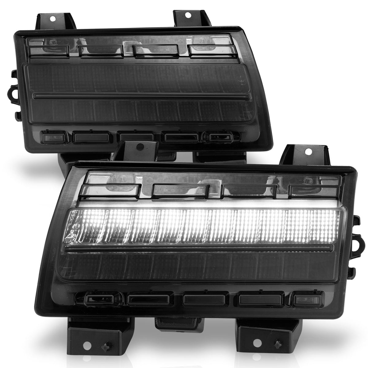 Turn Signal Light Assembly Chrome Housing Smoke Lens Sequential Signal Pair For High Configured, LED Type Jeep Gladiator 2020-2025, Jeep Wrangler 2018-2025 AnzoUSA-6