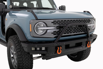 Safari Bar 3.5 Inch Round LED (Pair) Black Amber DRL OE Modular Steel Ford Bronco (21-25) Rough Country-5