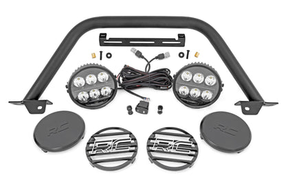 Safari Bar 6.5 Inch Round LED OE Modular Steel Ford Bronco 4WD (21-25) Rough Country
