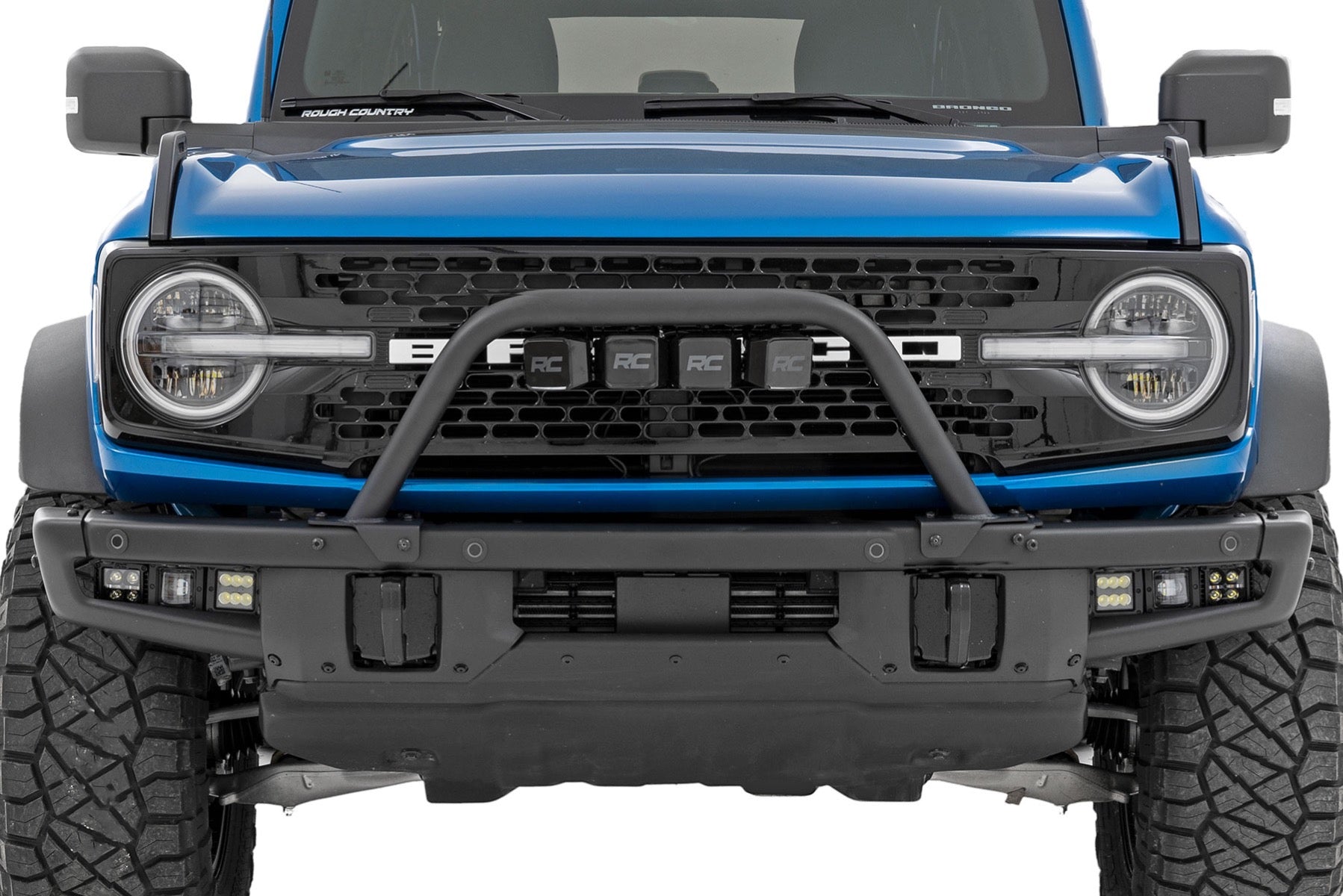 Safari Bar 3 Inch OSRAM (Quad) Wide OE Modular Steel Ford Bronco (21-25) Rough Country-2