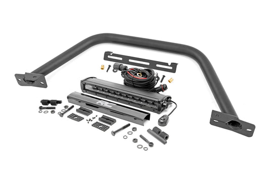 Safari Bar 12 Inch LED Light Bar Black Single Row OE Modular Steel Ford Bronco (21-25) Rough Country
