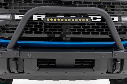 Safari Bar 12 Inch LED Light Bar Black DRL Single Row OE Modular Steel Ford Bronco (21-25) Rough Country-3