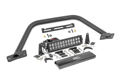 Safari Bar 12 Inch LED Light Bar Black Dual Row OE Modular Steel Ford Bronco (21-25) Rough Country