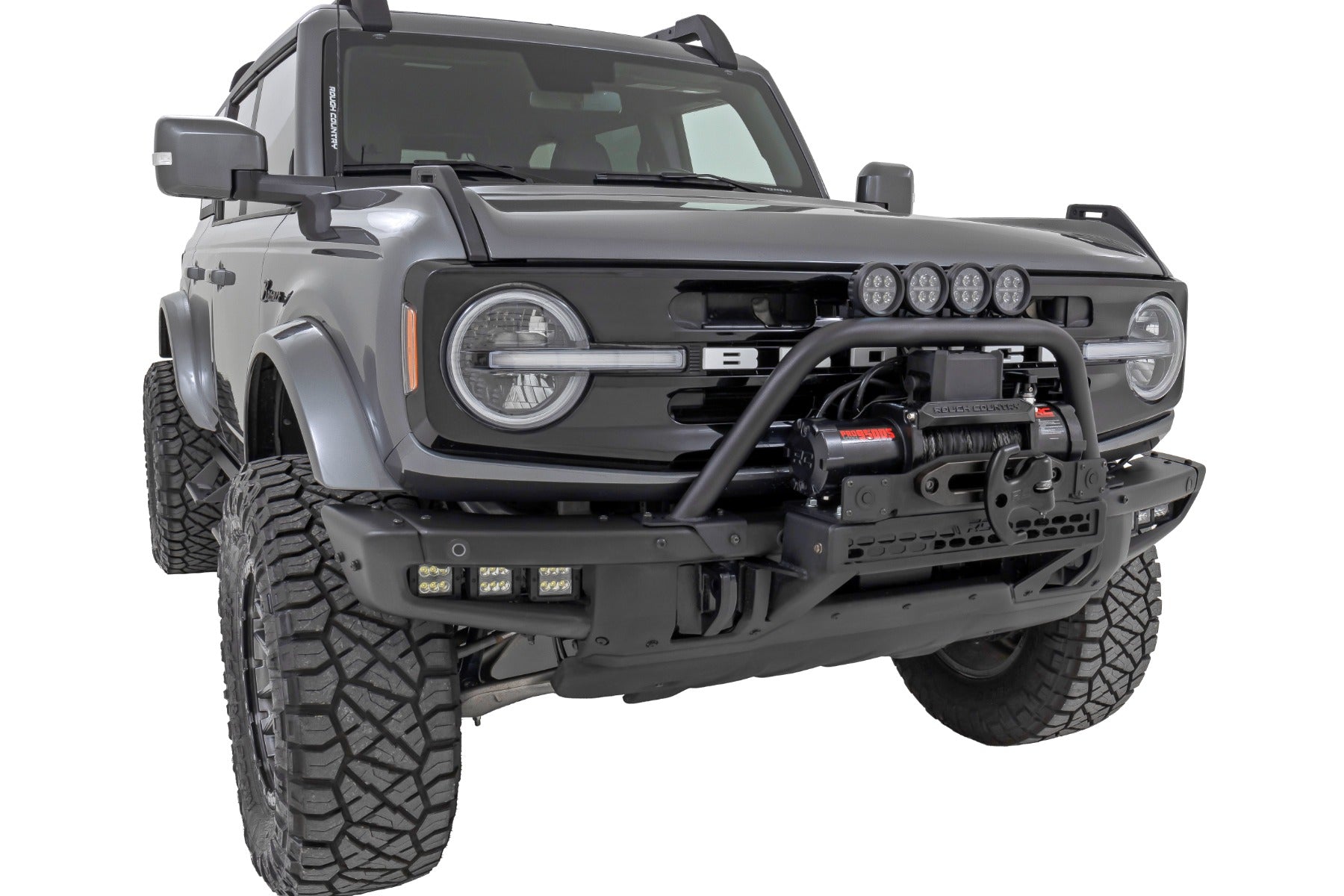 Safari Bar 12 Inch LED Light Bar Black Dual Row OE Modular Steel Ford Bronco (21-25) Rough Country-3
