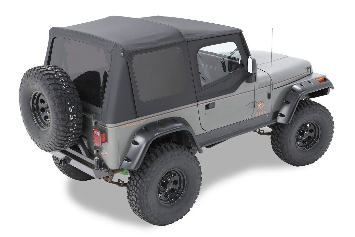 Replace-A-Top for OEM Hardware For Jeep 1987 Wrangler YJ Clear Black Crush Door Skins Included Bestop
