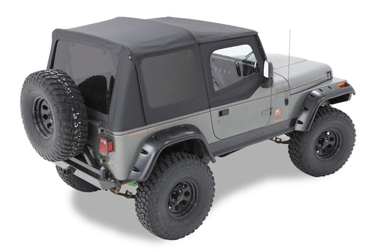 Replace-A-Top for OEM Hardware For Jeep 1987 Wrangler YJ Clear Black Crush Door Skins Included Bestop