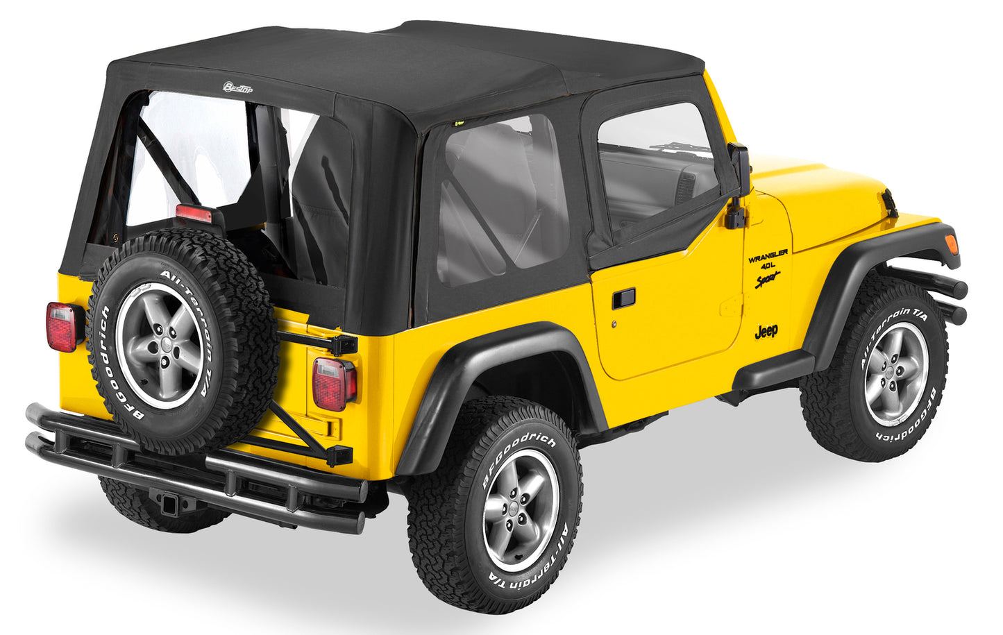 Bestop Replace-A-Top for OEM Hardware For Jeep 1997-2002 Wrangler TJ Clear Door Skins Included Bestop
