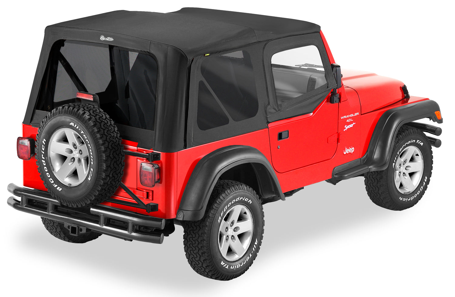 Bestop Replace-A-Top for OEM Hardware For Jeep 1997-2002 Wrangler TJ Tinted Door Skins Included Bestop