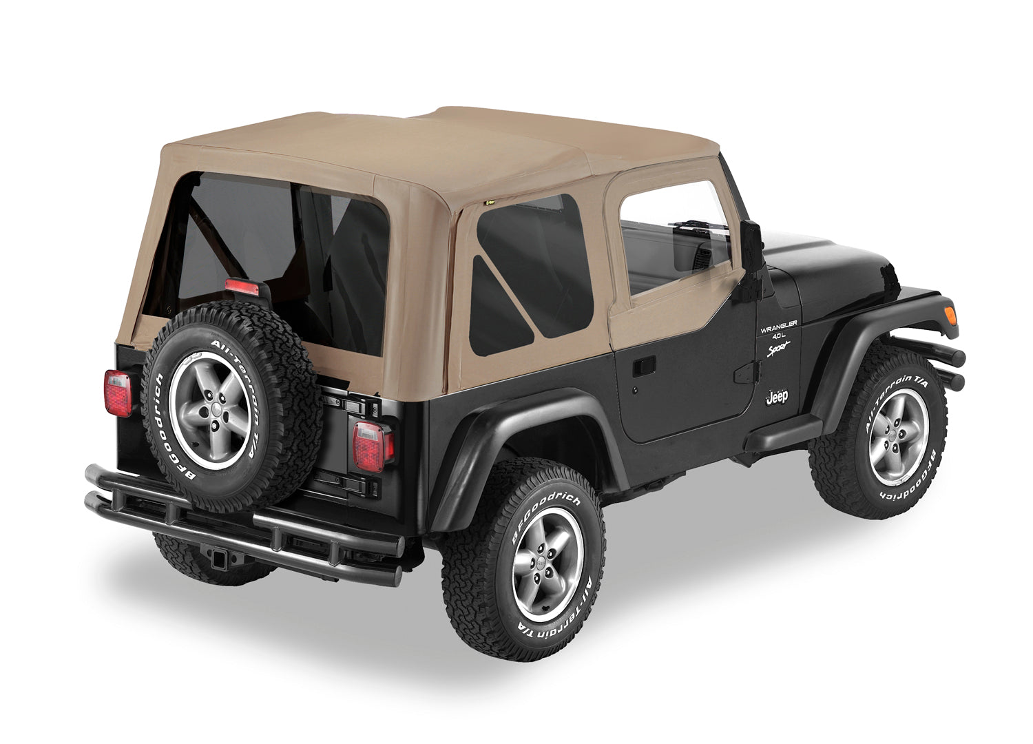 Bestop Replace-A-Top for OEM Hardware For Jeep 1997-2002 Wrangler TJ Tinted Door Skins Included Bestop