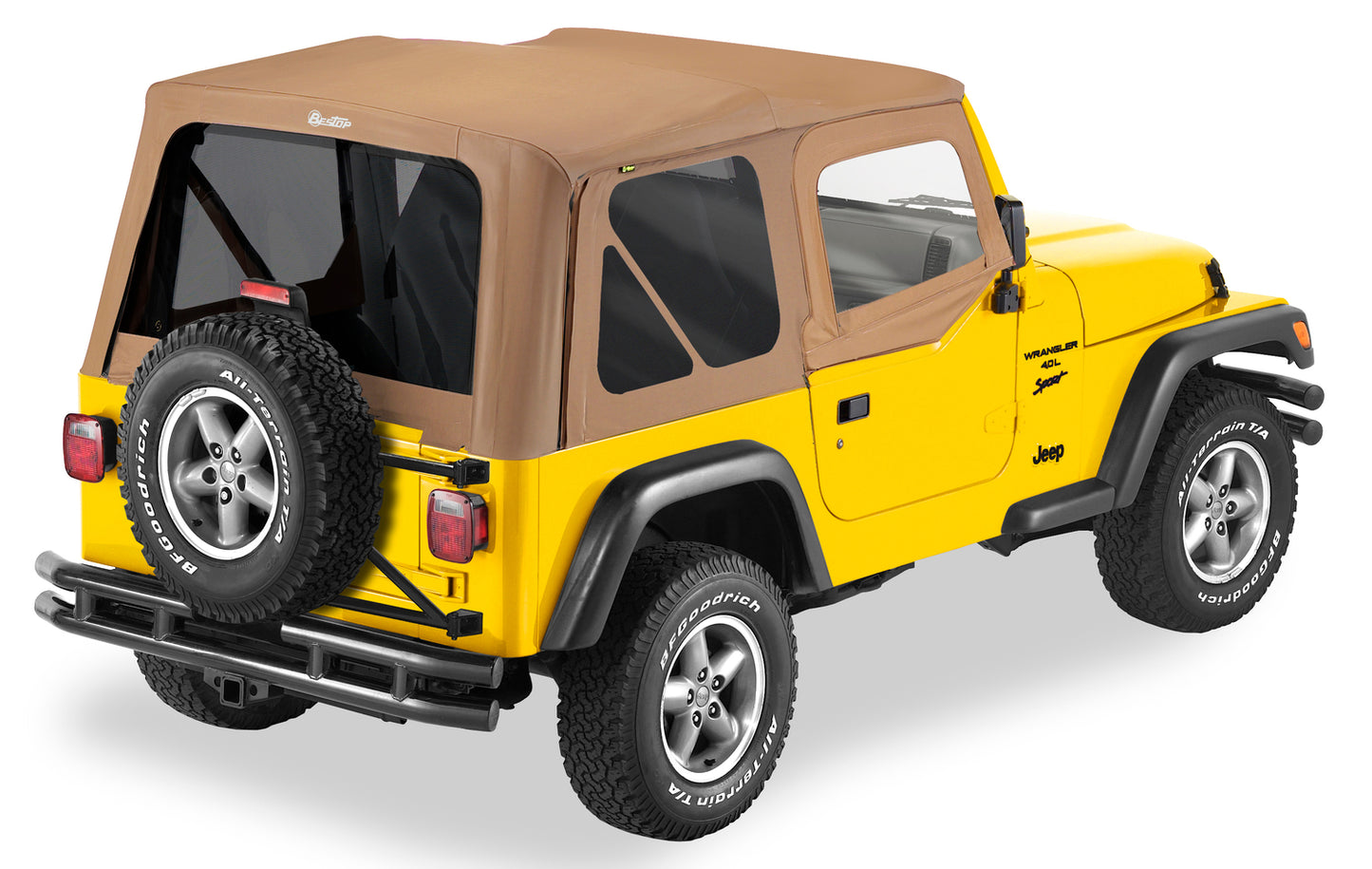 Bestop Replace-A-Top for OEM Hardware For Jeep 1997-2002 Wrangler TJ Tinted Door Skins Included Bestop