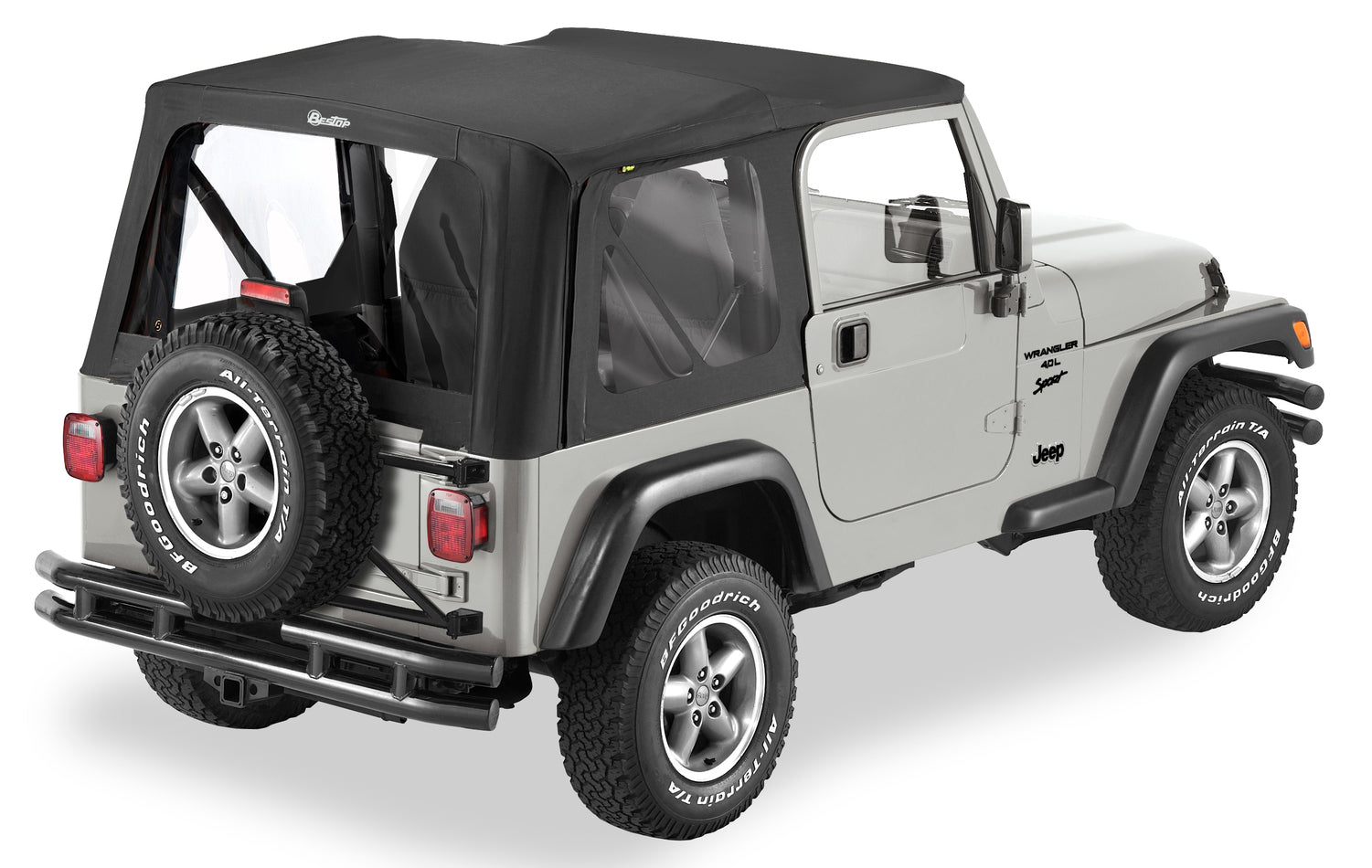 Replace-A-Top for OEM Hardware For Jeep 1997-2002 Wrangler TJ Clear No Door Skins Included Bestop-4